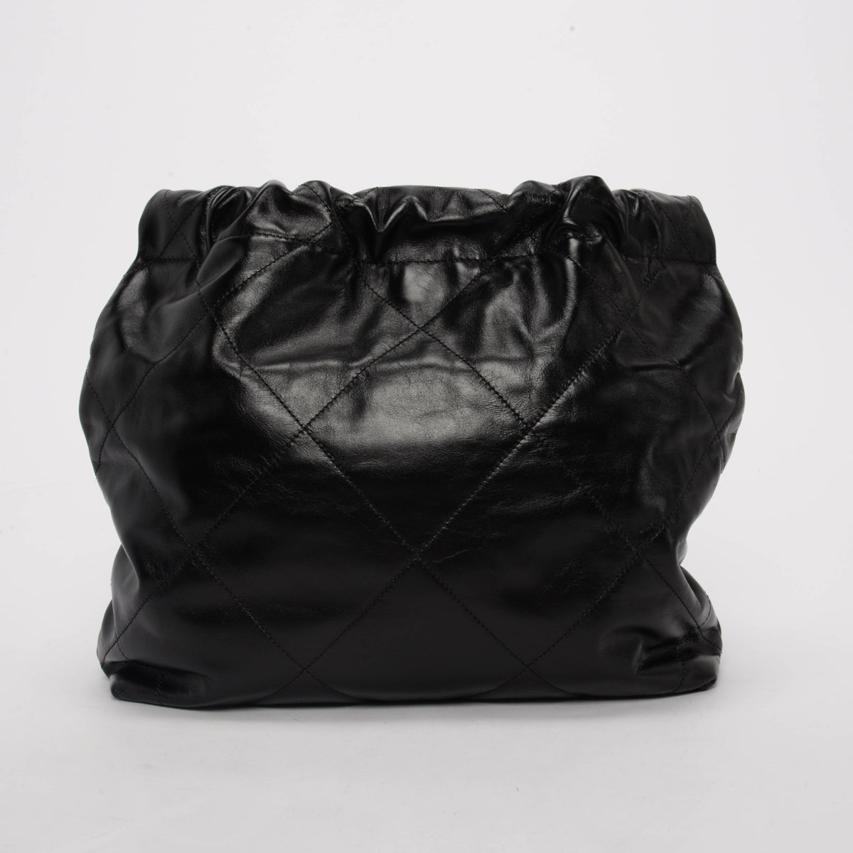 Chanel Black Shiny Calfskin Small 22 Bag