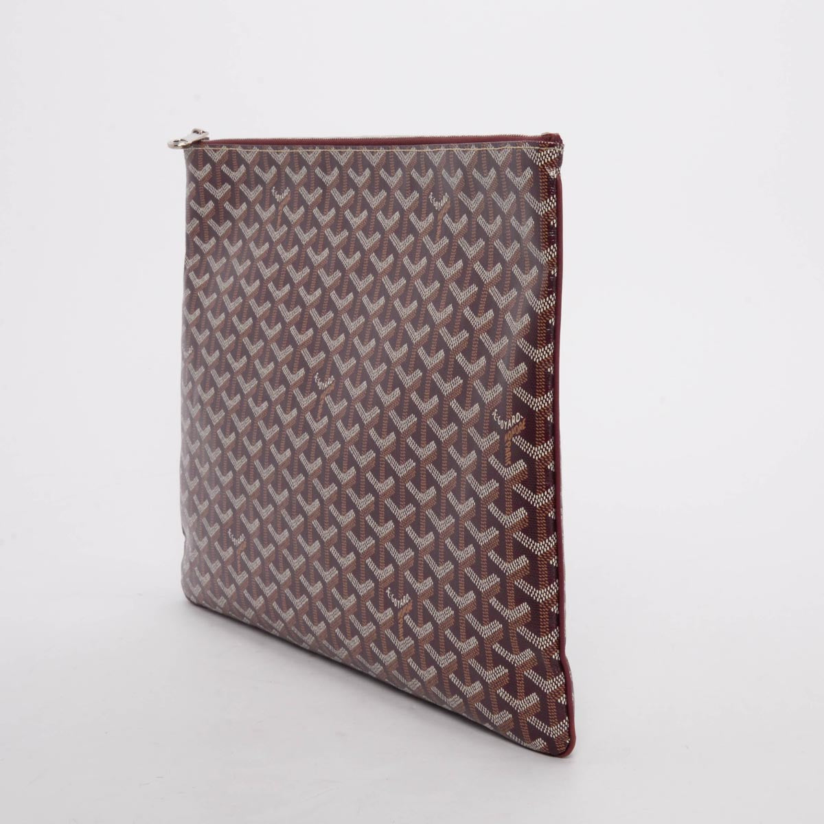 Goyard Burgundy Goyardine Senat GM Pouch
