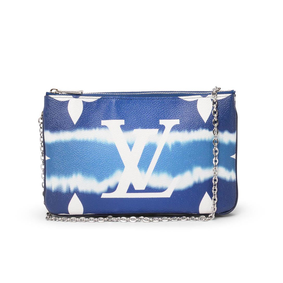 Louis Vuitton Blue Monogram Giant Escale Double Zip Pochette